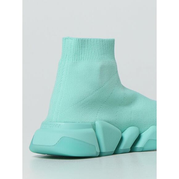 Balenciaga Mens Speed 2.0 Sock Mint Green High Top Knit Trainer Sneaker 45 12 - Picture 8 of 12